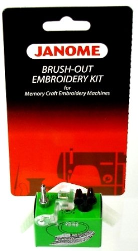 Janome Brush-Out Embroidery Kit for Sewing Machines - Perfect for DIY Embroidery Projects, Quilting, and Fabric Crafts