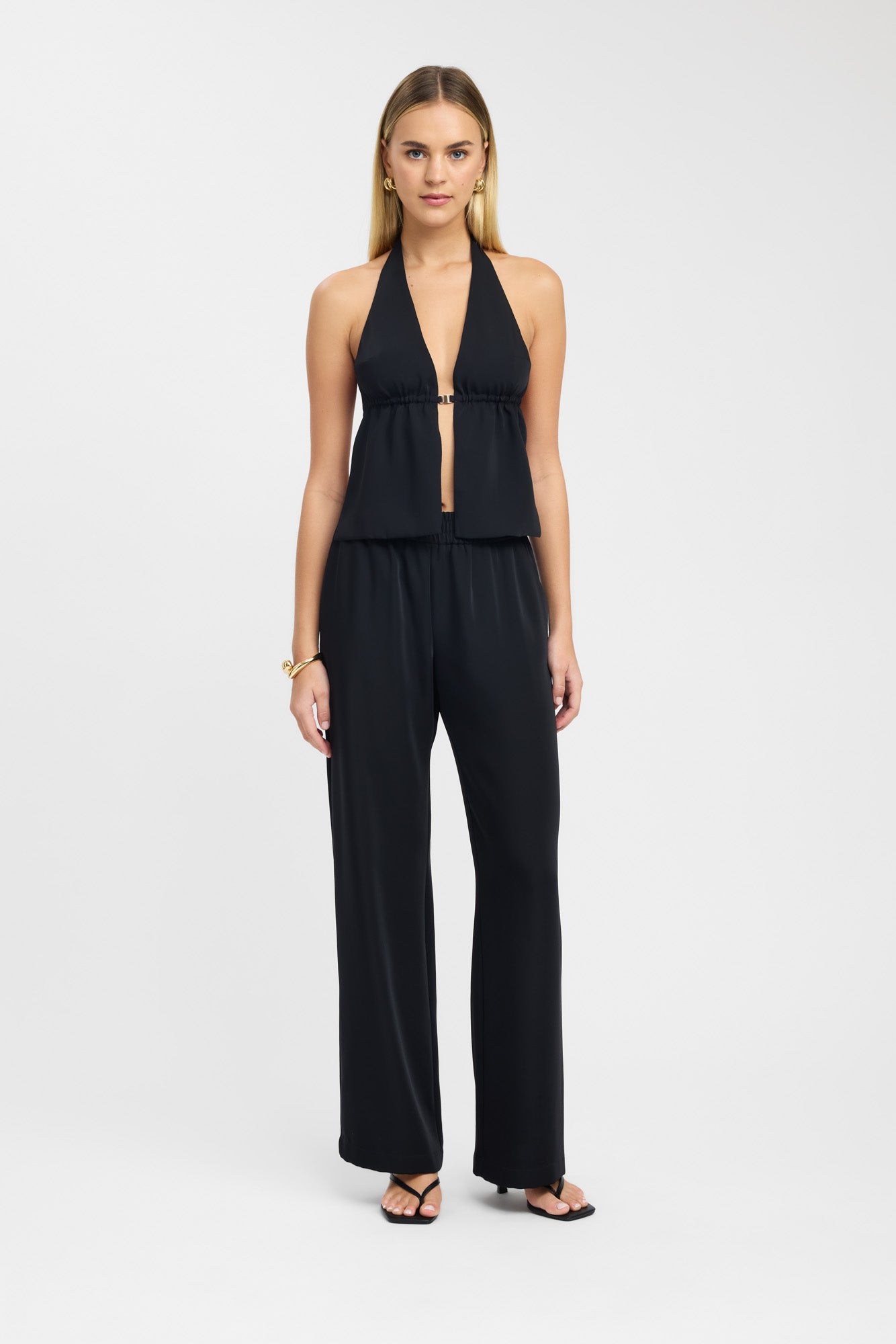 Maria High Waisted Wide Leg Pants for Women - Comfortable Linen Palazzo Trousers for Casual, Office & Travel Outfits