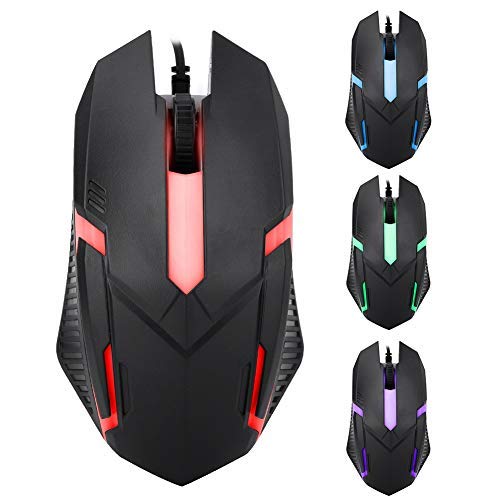 Best Wired Gaming Mouse 1600DPI with RGB Backlight - Ergonomic USB Optical Mouse for PC, Laptop, Notebook - Perfect for Gaming, Office Work & Online Classes