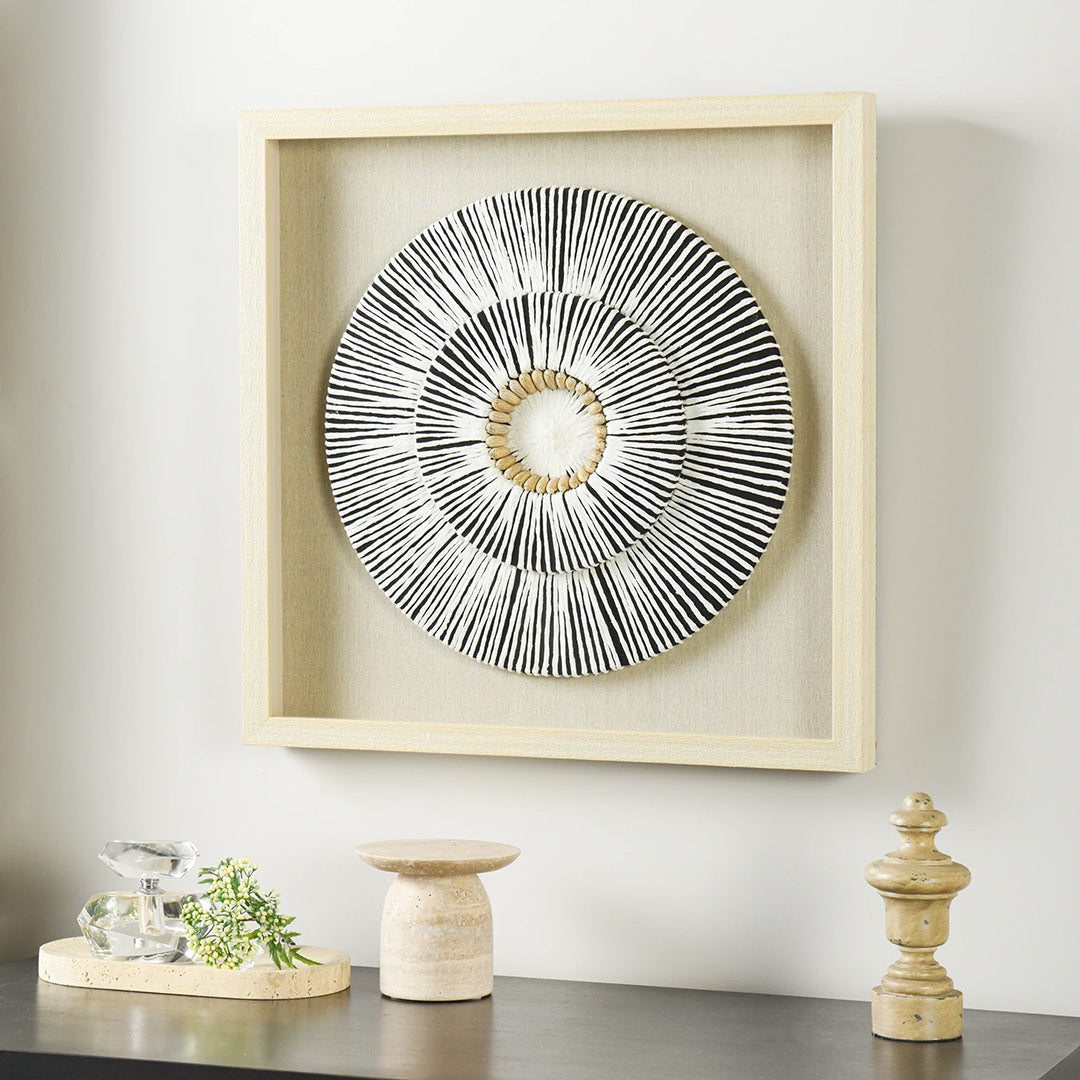 Premium Paper Shell Disk Shadow Box - Elegant Display Case for Collectibles, Photos & Memorabilia | Perfect for Home Decor, Gifts & Keepsake Storage