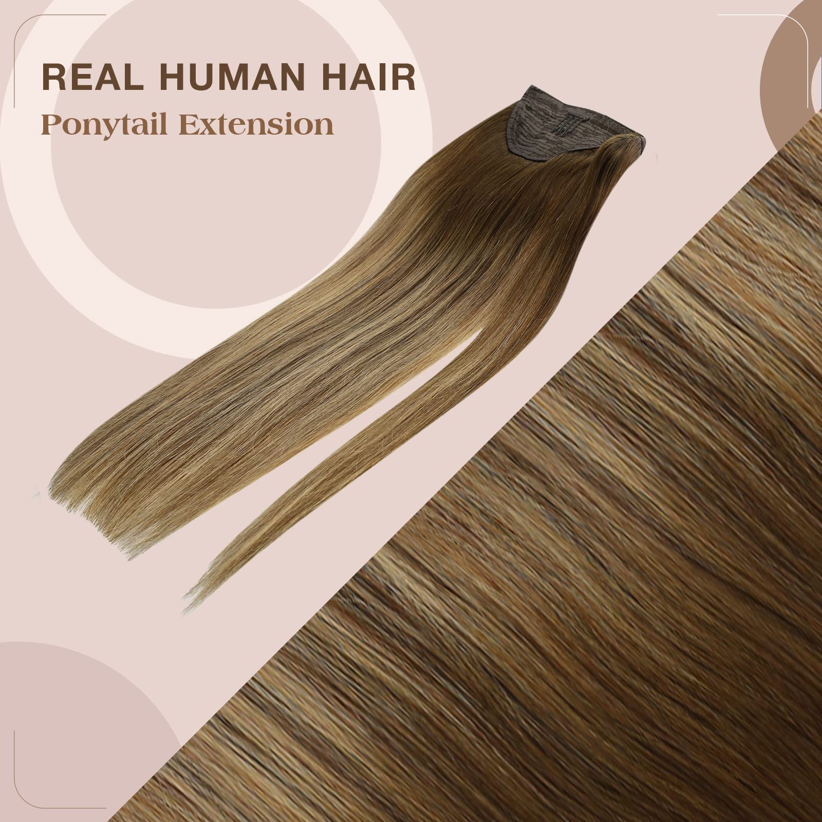 Premium Soft Human Hair Ponytail Extension - Natural Look & Comfortable Wear for Daily Styling, Parties & Special Occasions
