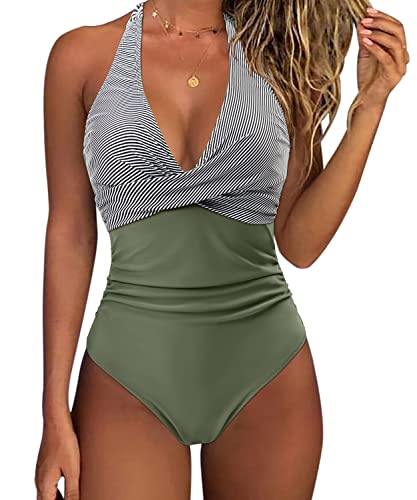 #1 Striped Army Green