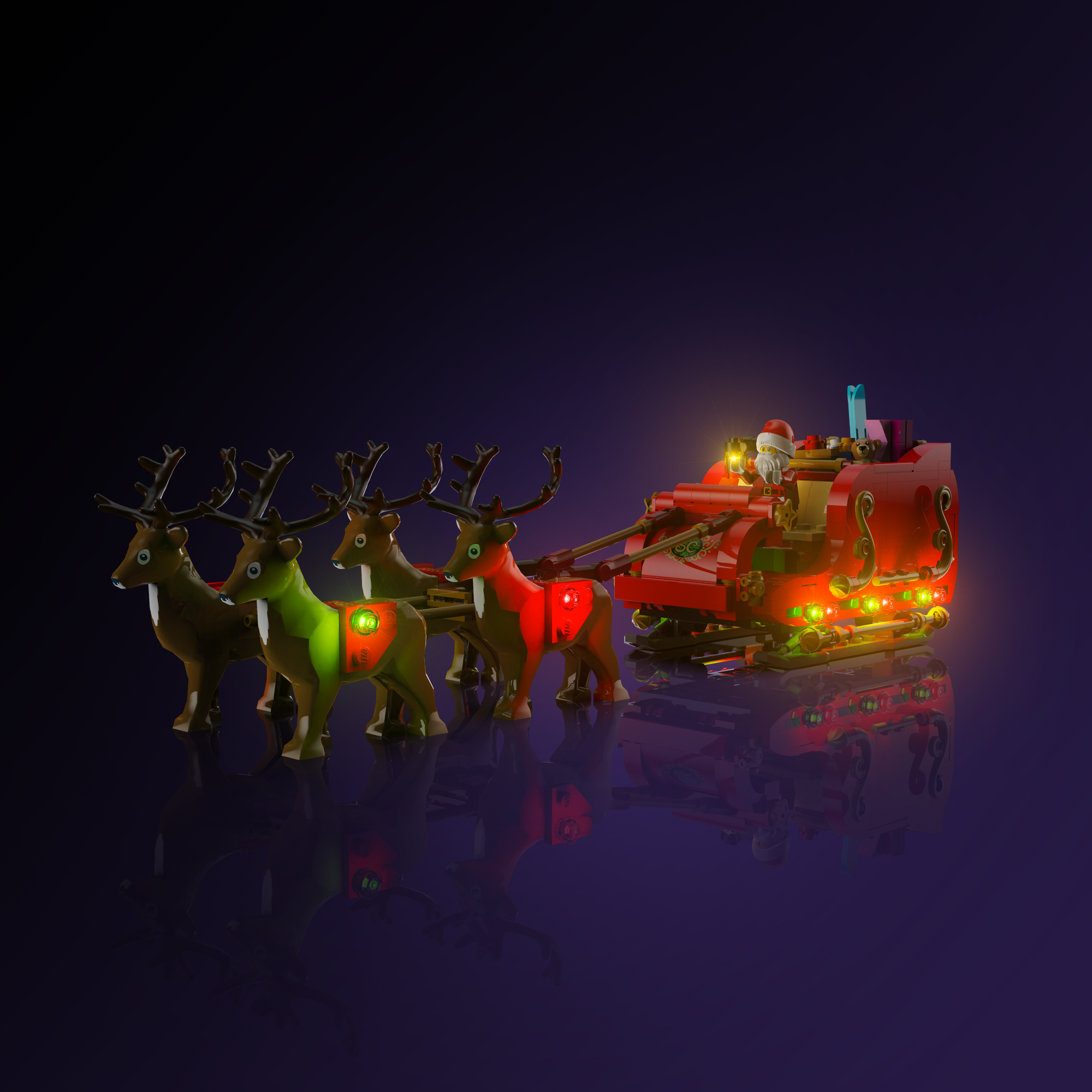LEGO® Santa's Sleigh #40499 Light Kit - DIY Christmas Decoration for Holiday Display & LEGO Building Fun - Perfect for Festive Home Decor, Gift Giving & LEGO Enthusiasts