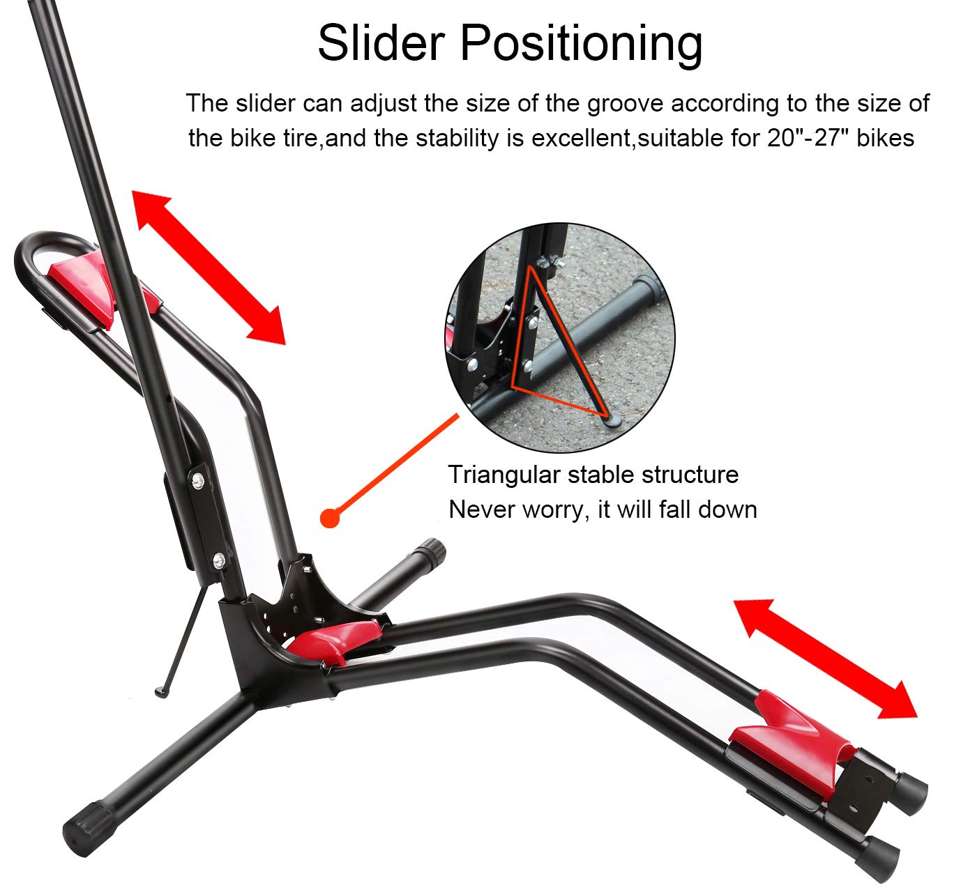 Aolbic Hasitpro Bike Floor Stand - Vertical Indoor Bike Rack for Mountain & Road Bikes (20