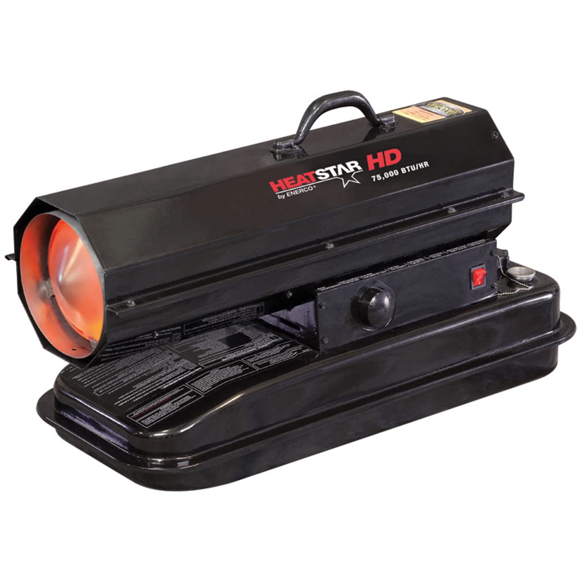 Enerco F170275 Portable Kerosene Heater with Thermostat - 75,000 BTU Forced Air Heating - Ideal for Garages, Workshops & Outdoor Events