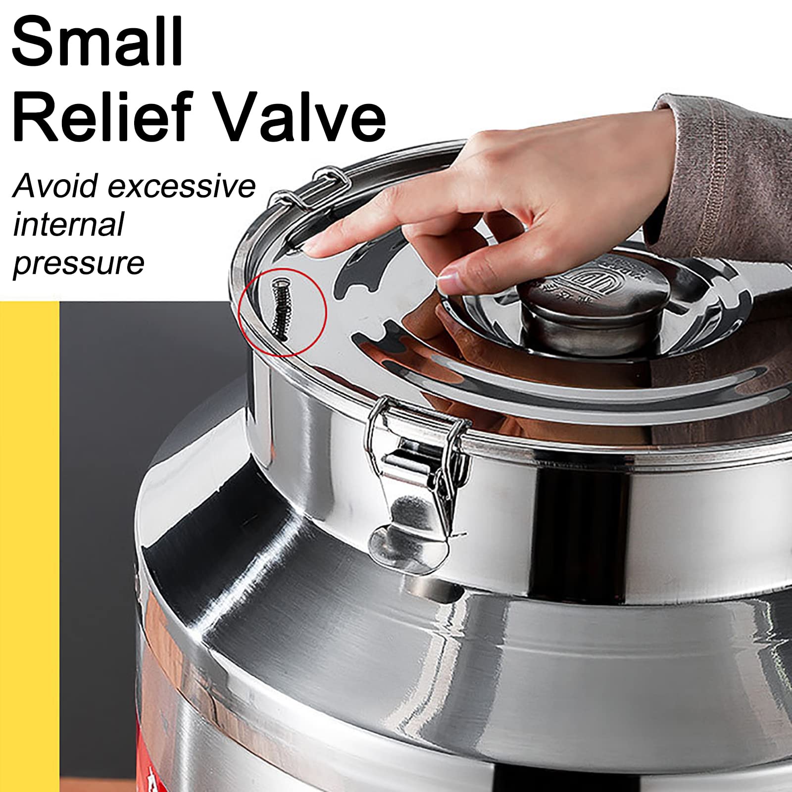Premium 304 Stainless Steel Heavy Duty Milk Can - 58L/15.3 Gallon Sealed Lid Storage Container with Spigot - Ideal for Milk, Wine, Oil, Tea & Dairy - Perfect for Farm, Brewery & Commercial Kitchen Use