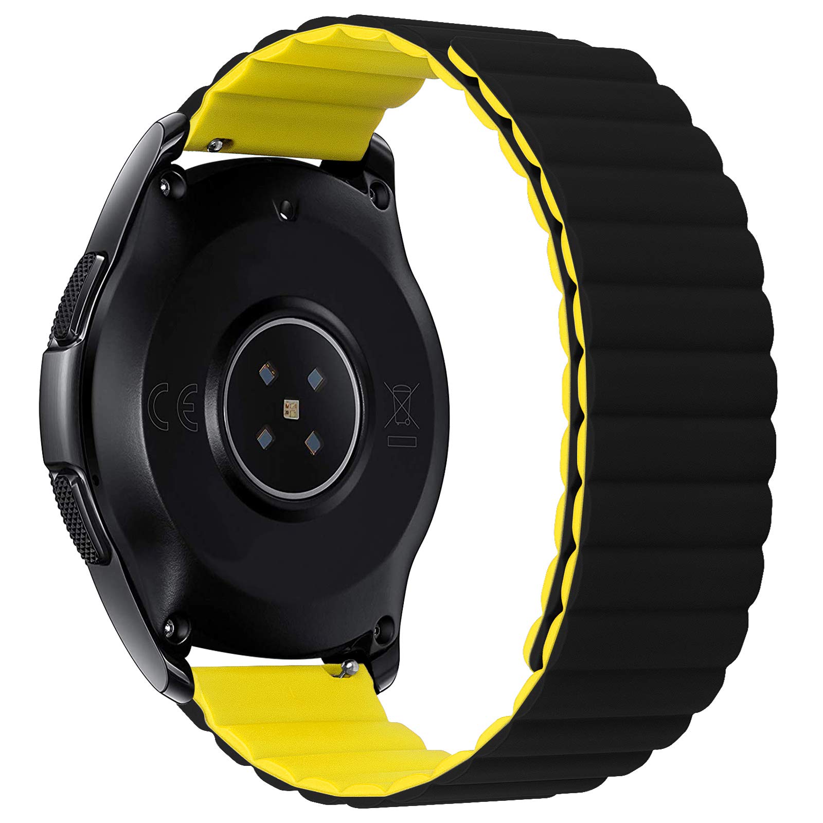 WETAL 22mm Magnetic Silicone Watch Band - Quick Release Strap for Samsung Galaxy Watch 3 45mm/Galaxy Watch 46mm/Gear S3 Frontier/Classic - Sweatproof Comfortable for Workout, Running & Daily Wear