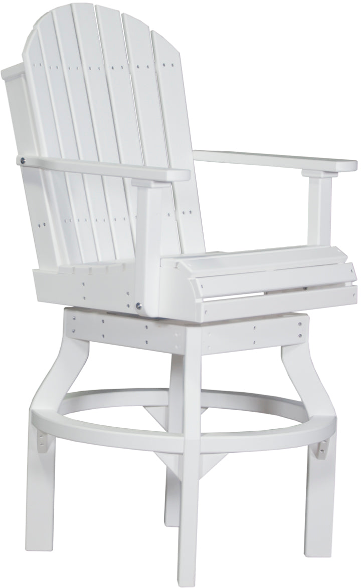 Premium Adirondack Swivel Bar Stool - Outdoor Patio & Deck Dining Chair - Heavy Duty Weather-Resistant Rotating Bar Height Stool for Backyard, Poolside & Garden Relaxation