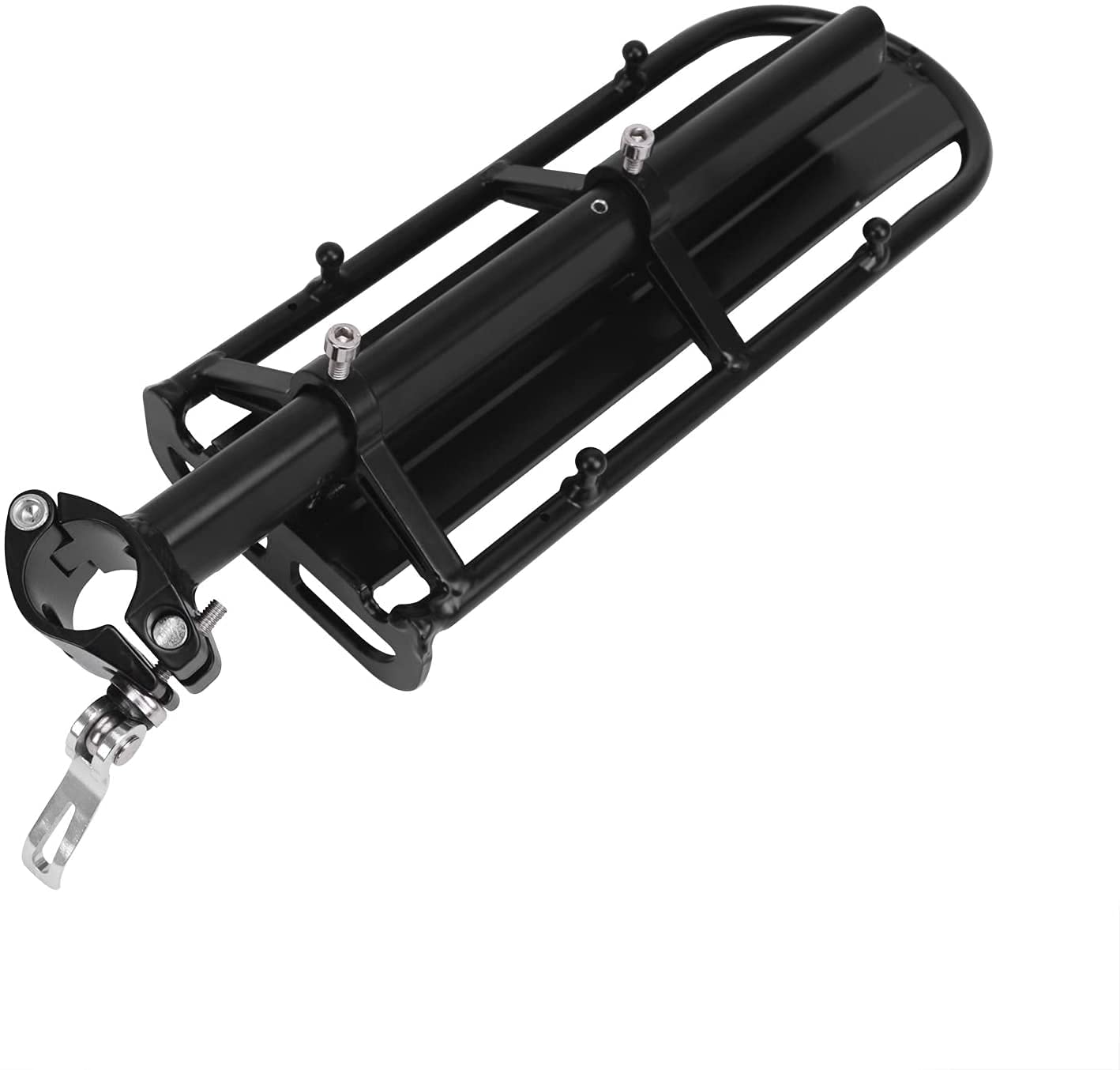 Universal Adjustable Bike Rear Rack Mount - Heavy Duty Bicycle Cargo Carrier for Mountain/Road Bikes - Retractable Saddle Bag Rack & Seat Post Attachment - Perfect for Commuting, Touring & Outdoor Adventures