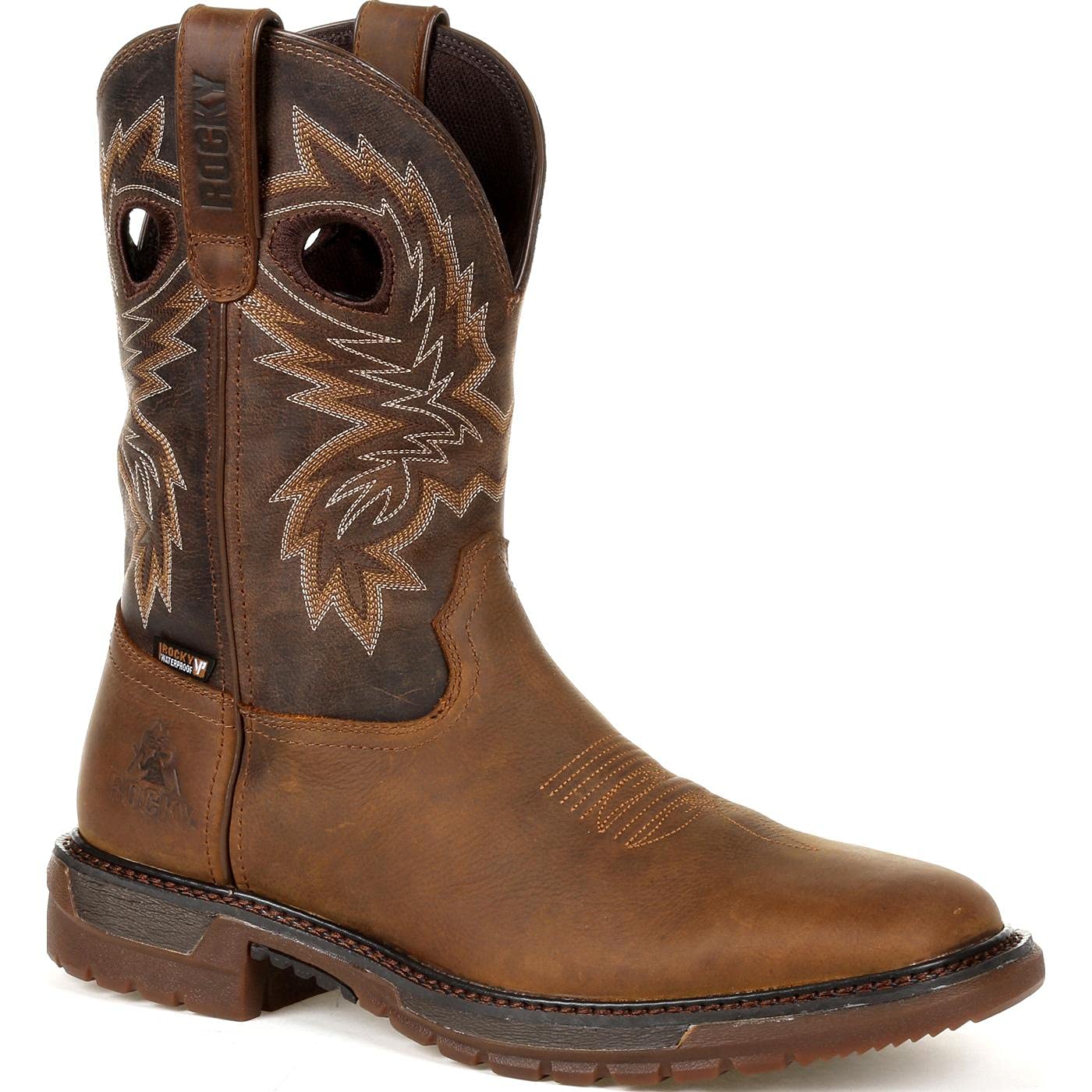 ROCKY Original Ride FLX Waterproof Western Boots for Men - Durable Cowboy Boots for Riding, Hiking & Outdoor Work - Comfortable Waterproof Work Boots for Ranch, Farm & Country Lifestyle
