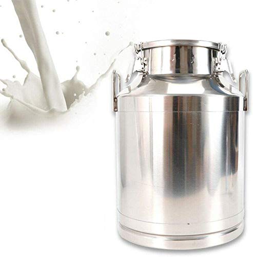 Heavy Duty 50L Stainless Steel Milk Can with Sealed Lid - Multi-Purpose Jug for Milk, Water, Ice, Wine Storage & Transport - Ideal for Farm, Restaurant, Catering, and Outdoor Use