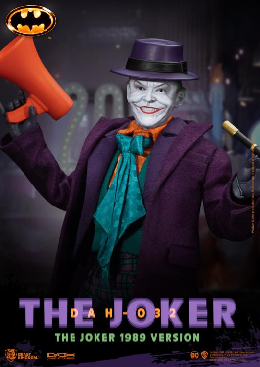Beast Kingdom Dynamic 8ction Heroes 1/9 Scale DC Comics Batman 1989 The Joker Collectible Figure DAH-032 - Perfect for Display, Gifts & DC Fans Collection