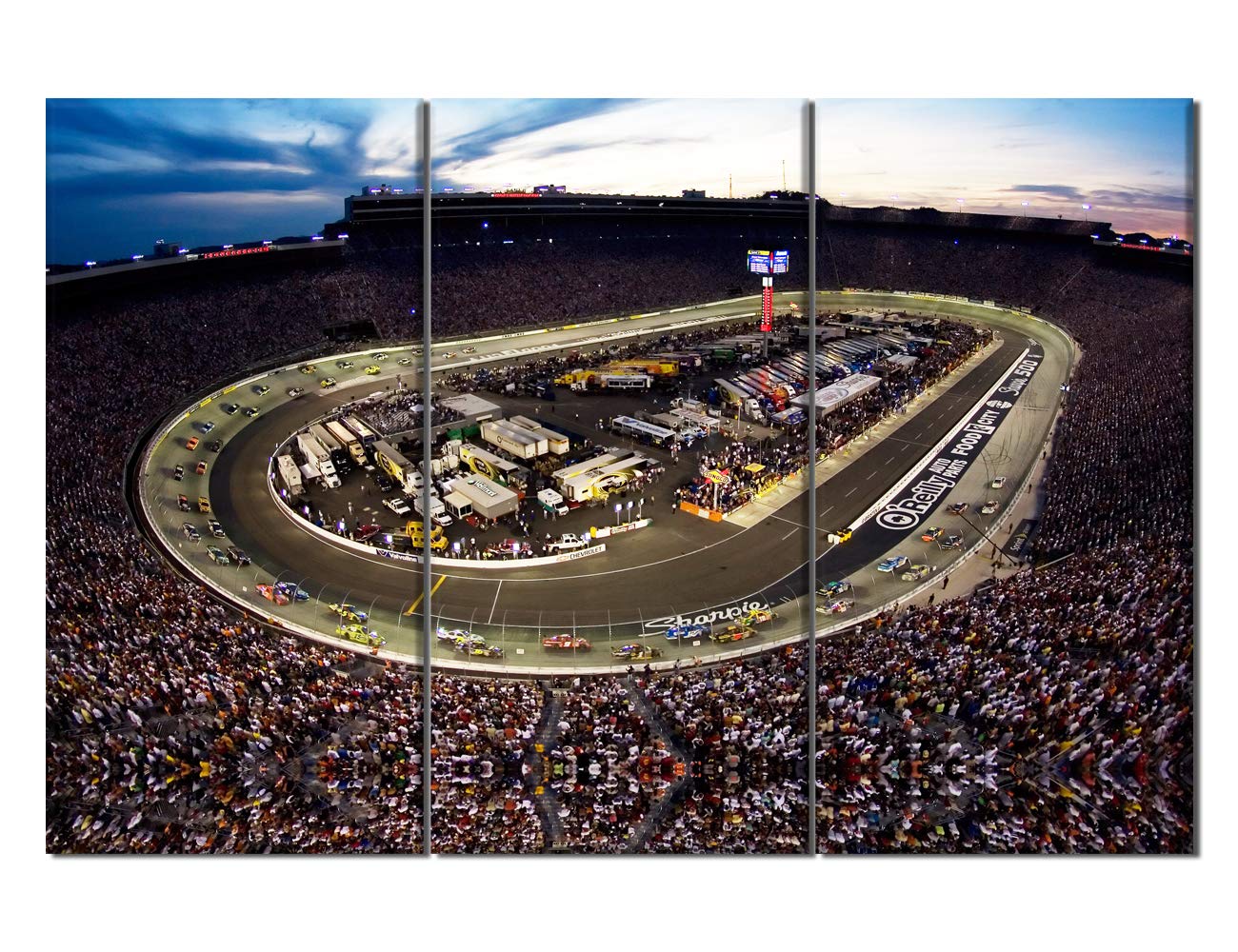 TUMOVO Bristol Motor Speedway 3-Panel Canvas Wall Art - 60