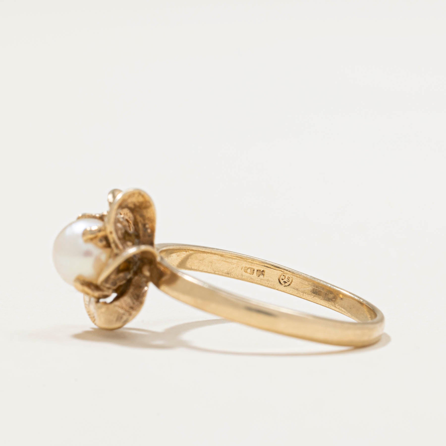 Pearl Floral Design Ring - Size 5.5 | Elegant Women's Jewelry for Weddings, Parties & Special Occasions