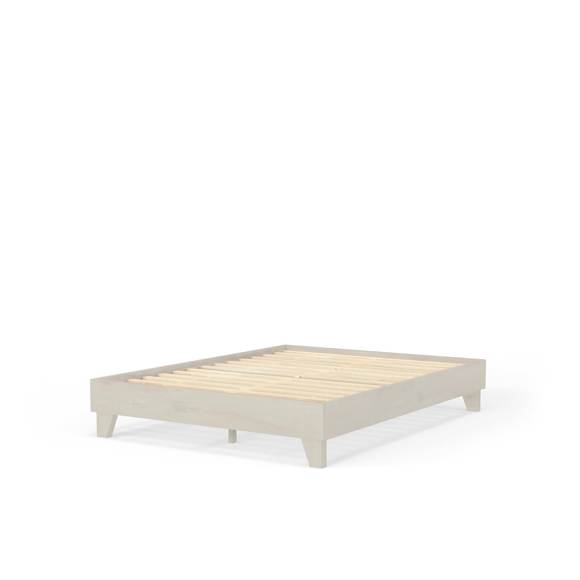 Premium Solid Wood Bed Frame - 100% New Zealand Pine - Sturdy Mattress Platform with Reinforced Slats - Easy Assembly Twin XL Size - Perfect for Guest Rooms & Dormitories