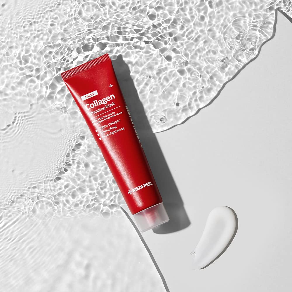MEDIPEEL Red Lacto Collagen Wrapping Mask - Anti-Aging Face Treatment with Hydration & Firming - 70ml for Spa-Like Skincare at Home