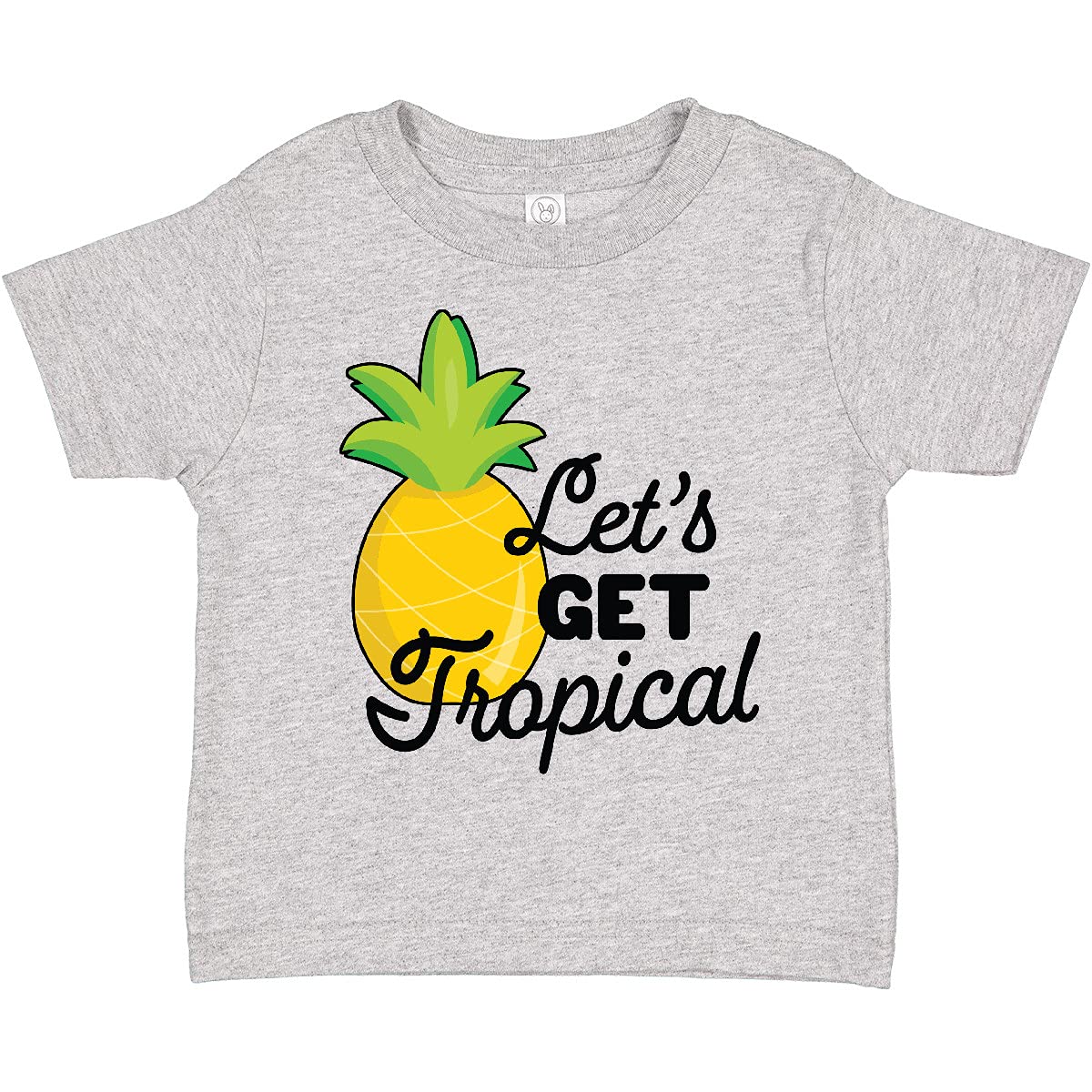 Inktastic Let's Get Tropical Pineapple Toddler T-Shirt - Soft Cotton Kids Tee for Summer, Beach & Vacation Outfits
