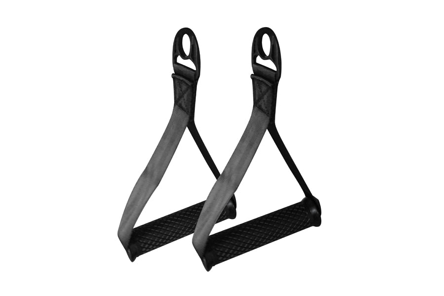 Warrior Cable Pulley Handles with Plastic D Ring - Heavy Duty Gym Equipment for Home & Commercial Workouts - Perfect for Strength Training, CrossFit, and Functional Fitness