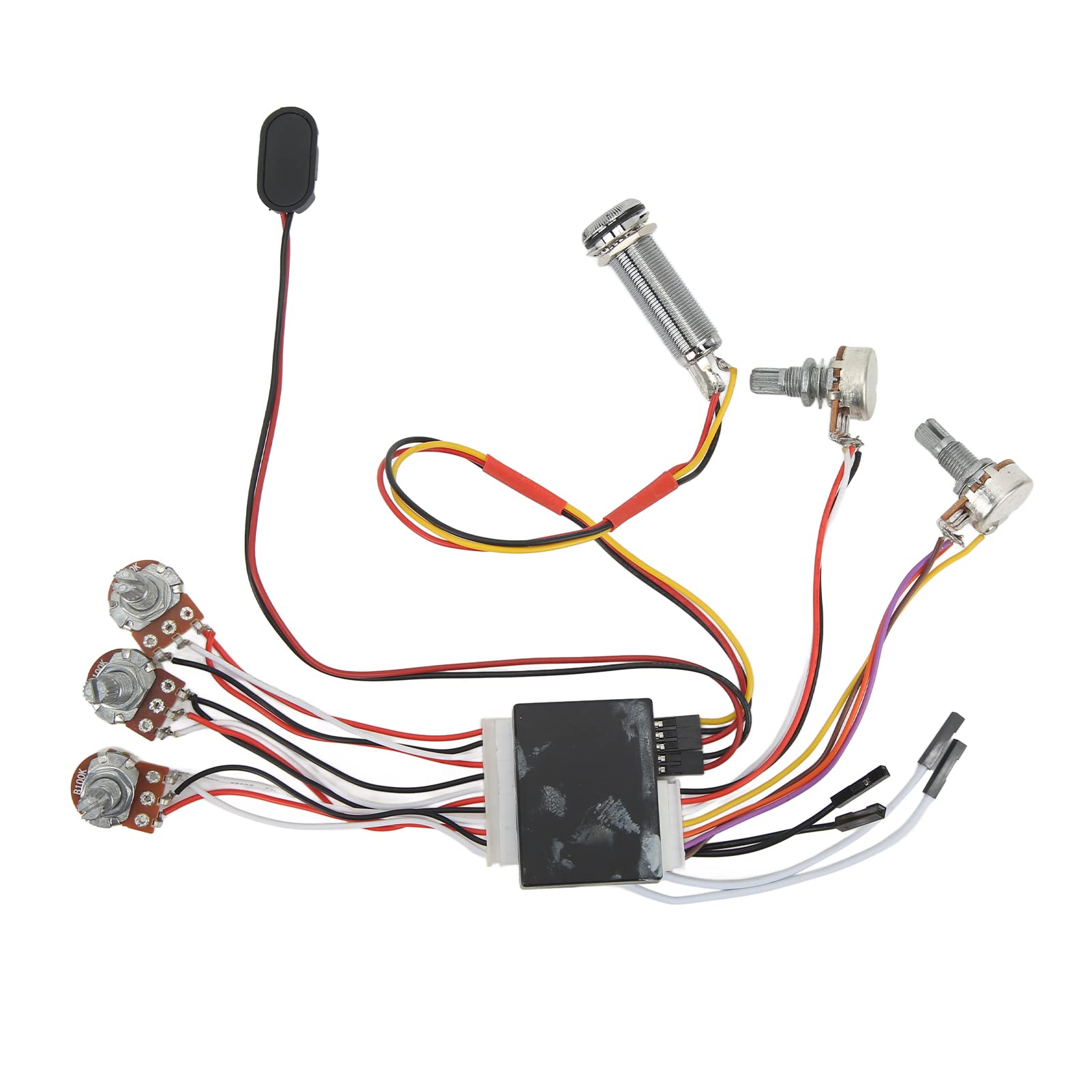 Alomejor 3-Way Guitar Wiring Harness with Dual Potentiometer - Premium Upgrade Kit for Bass & Electric Guitars - Perfect for DIY Repairs, Tone Control & Sound Enhancement