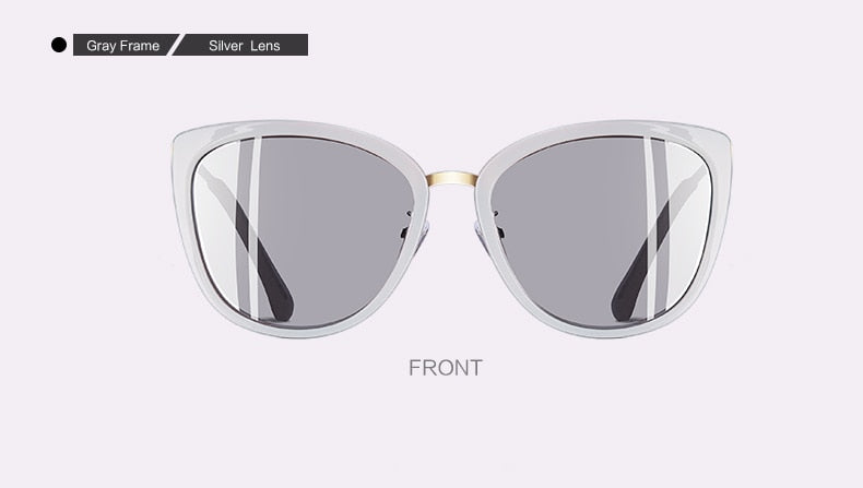 Aofly Women's Polarized Cat Eye Sunglasses with Alloy Frame - UV Protection, Fashionable & Lightweight for Driving, Beach & Outdoor Activities