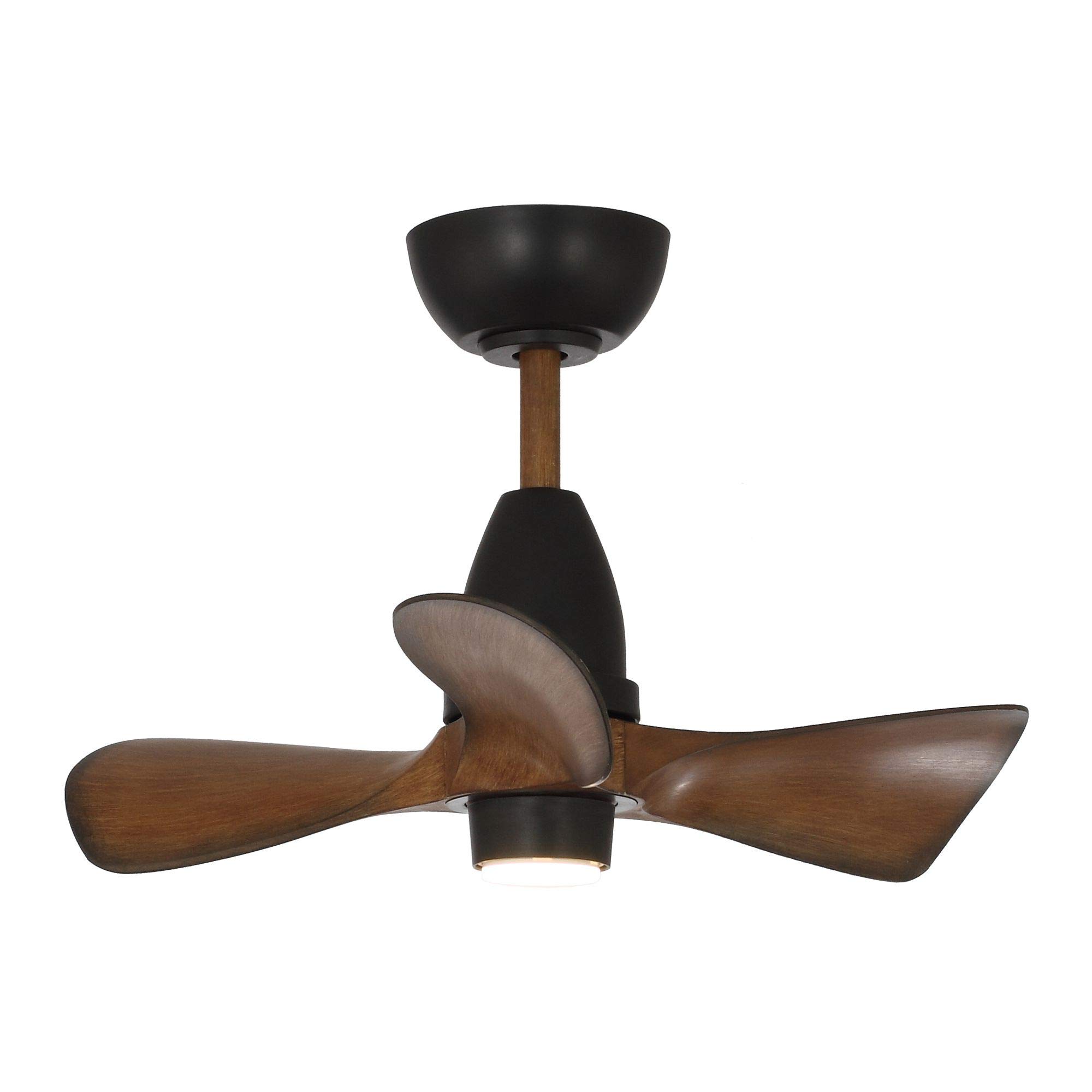 28 Inch Black Farmhouse Ceiling Fan with LED Light and Remote Control - Perfect for Bedroom, Living Room, and Kitchen
