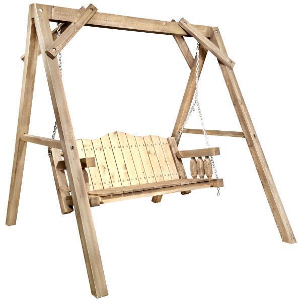 Homestead A-Frame Lawn Swing - Heavy Duty Outdoor Garden Swing for Patio, Backyard, and Porch Relaxation