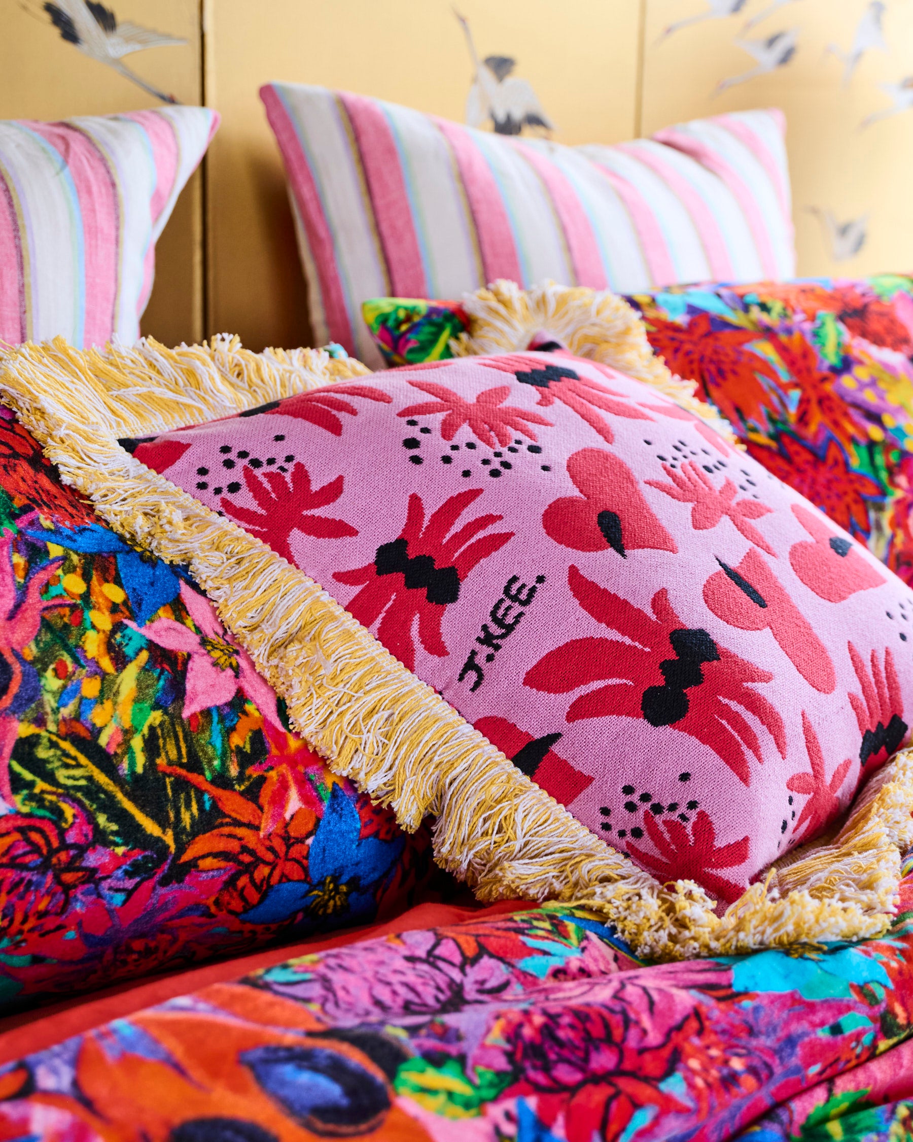 Kip&Co x Jenny Kee Our Sunburnt Country Woven Throw Pillow Cover | Australian-Inspired Bohemian Home Decor | Perfect for Sofa, Bed & Outdoor Lounge