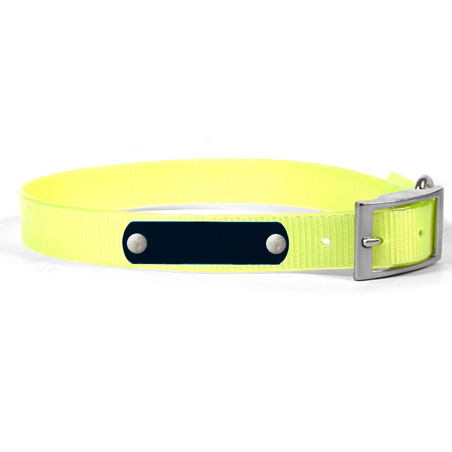 **Personalized Waterproof Dog Collar with Engraved Name Plate for Large Dogs - Size #23 (Yellow & Black) - Durable & Adjustable for Outdoor Adventures, Walks & Training**