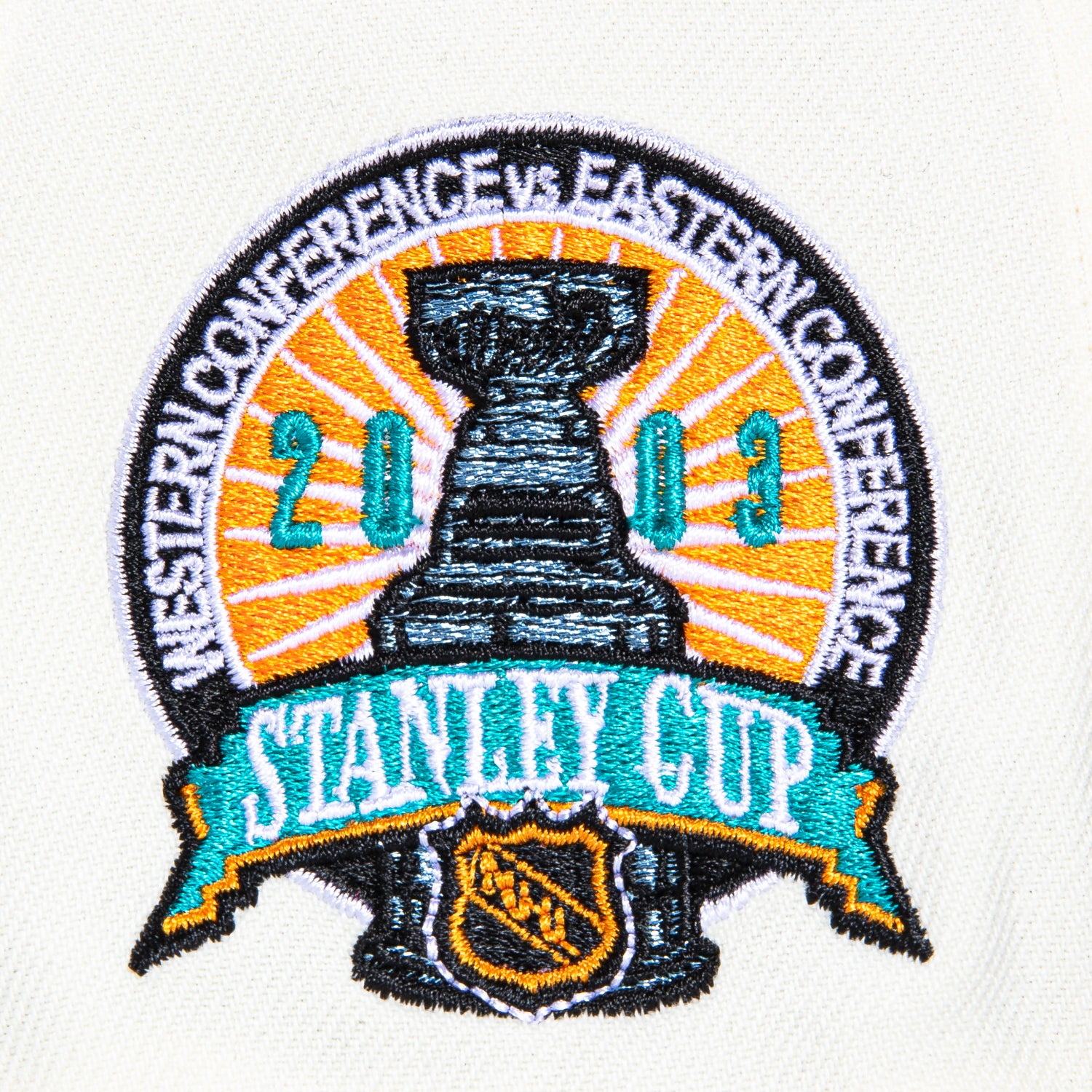 New Era 59Fifty Anaheim Ducks 2003 Stanley Cup Patch Hat - White & Maroon Snapback Cap for Hockey Fans & Sports Enthusiasts | Perfect for Games, Tailgating & Collecting