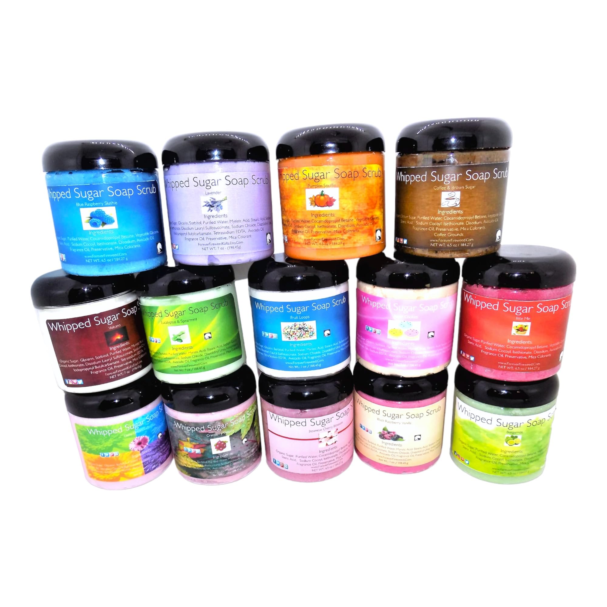 Whipped Sugar Soap - Exfoliating Body Scrub with Fruit Loops Scent for Soft Skin | Natural Bath & Body Care | Perfect for Shower, Spa & Gift Giving