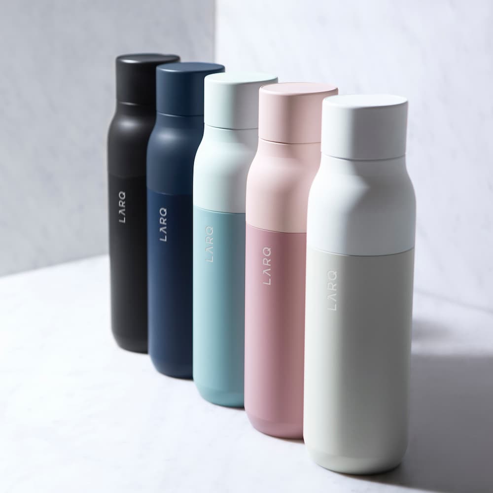LARQ PureVis Insulated Self-Cleaning Water Bottle 500mL (17oz) - Stainless Steel Vacuum Flask for Travel, Gym & Outdoor Activities