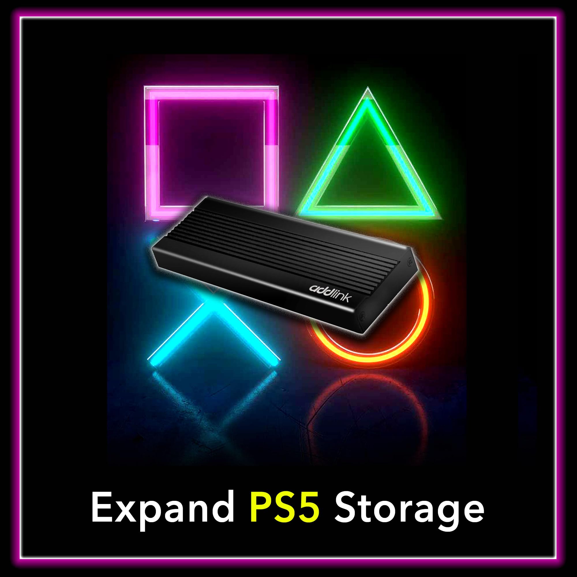 Addlink P20 1TB External SSD Portable Solid State Drive - USB 3.2 Gen2 (1050MB/s), USB-C, 3D TLC - Compatible with PC, Mac, Linux, Android, PS4/PS5, Xbox One, Smart TV - High-Speed Storage for Gaming, Video Editing & Data Backup (Made in Taiwan)