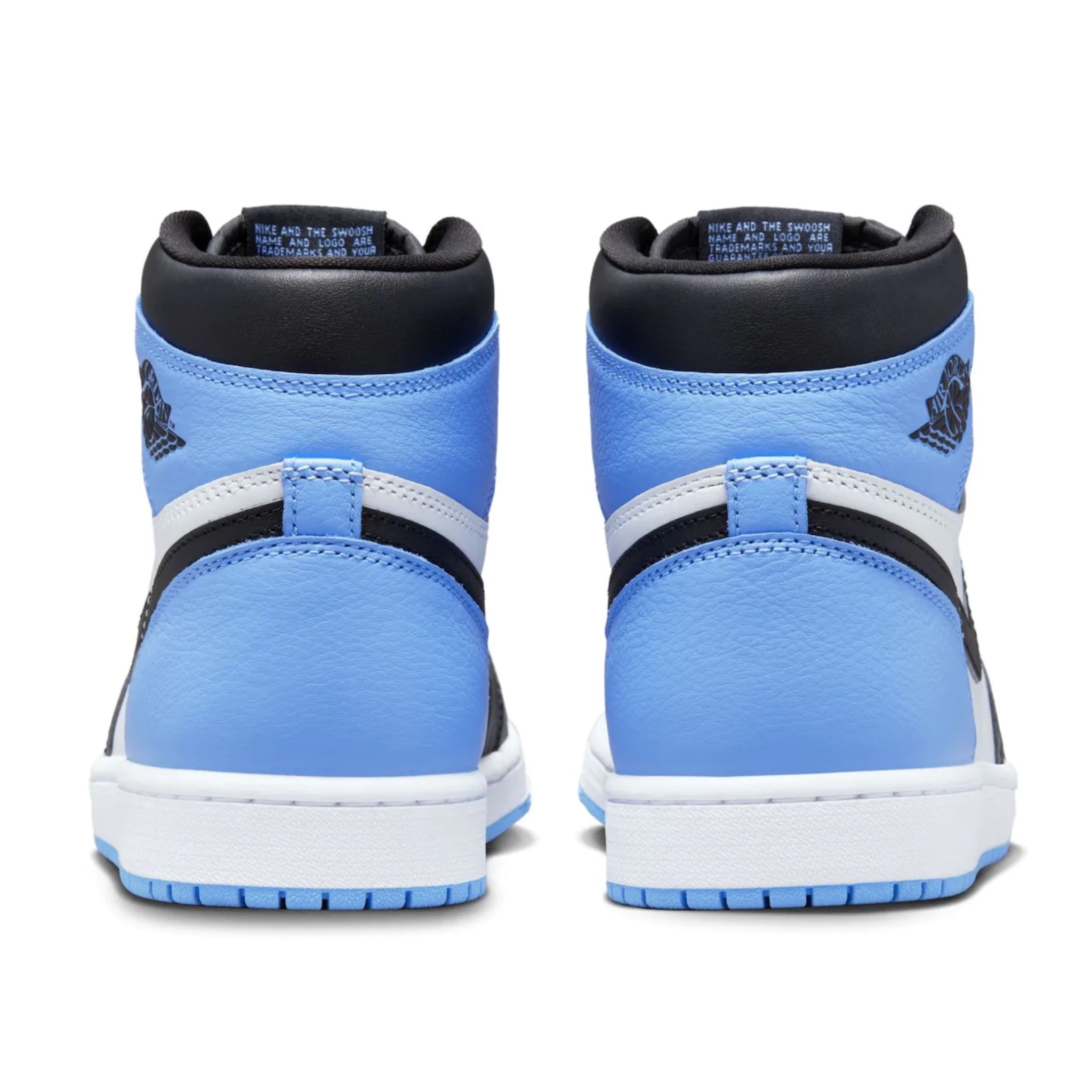 Air Jordan 1 Retro High OG UNC Toe Sneakers - University Blue, Black & White Colorway - Men's Basketball Shoes for Casual Wear & Street Style