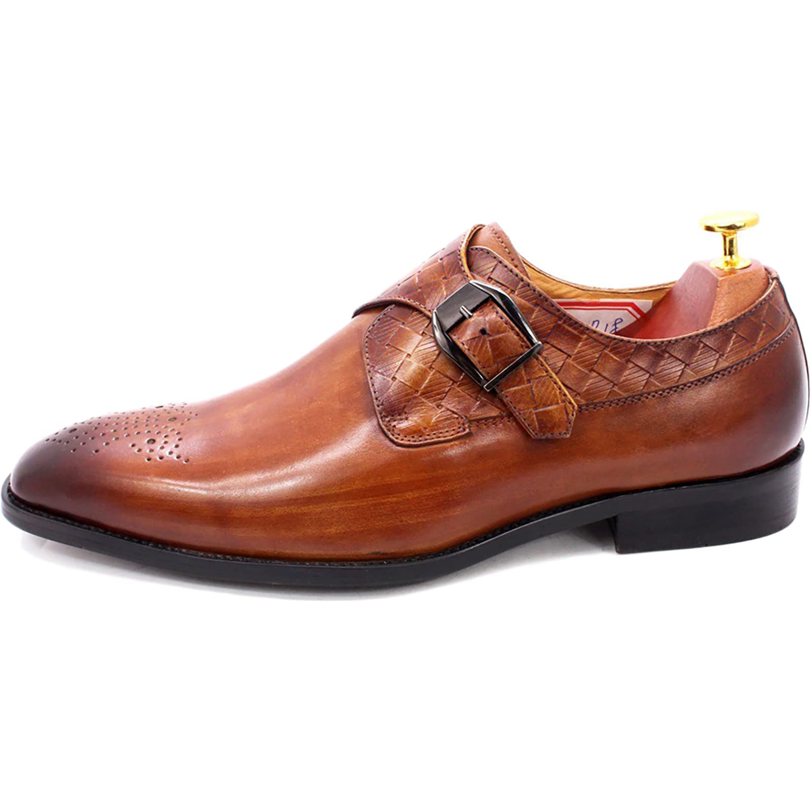 Men's Genuine Leather Loafers - Comfortable Slip-On Monk Dress Shoes for Wedding, Office & Business | Classic Oxford Style | Black Size 47 | Perfect for Formal Events, Business Meetings & Smart Casual Occasions