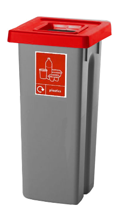 Color-Coded Recycling Bins with Lids - Eco-Friendly Waste Sorting for Home, Office & School - Perfect for Paper, Plastic, Glass & Metal Recycling