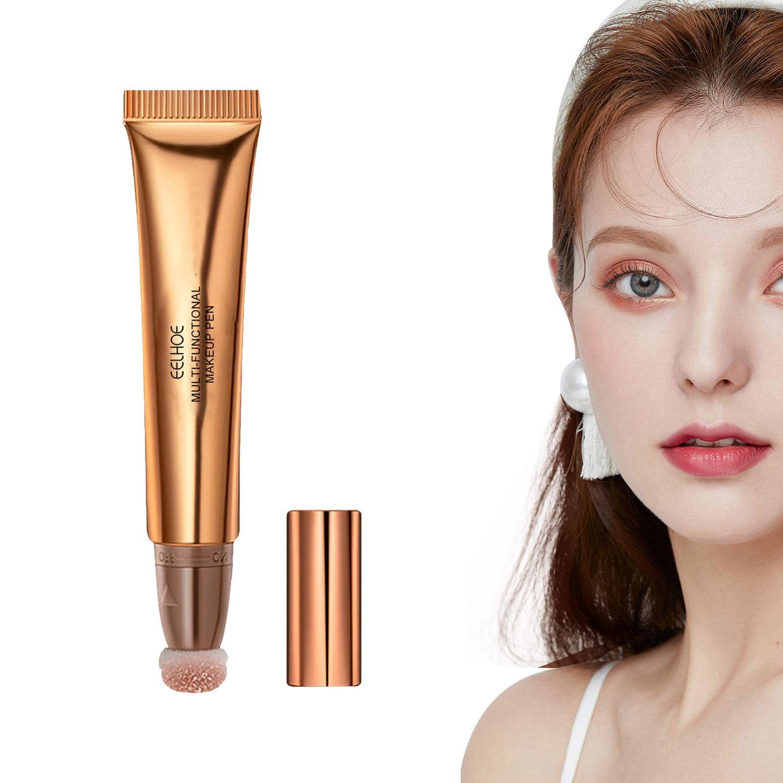 Waterproof Creamy Multi Stick - Highlighter, Blush & Lip Gloss 3-in-1 Makeup Stick | Brightening Shadow & Long-Lasting Wear | Perfect for On-the-Go Touch Ups, Travel & Everyday Makeup Routine