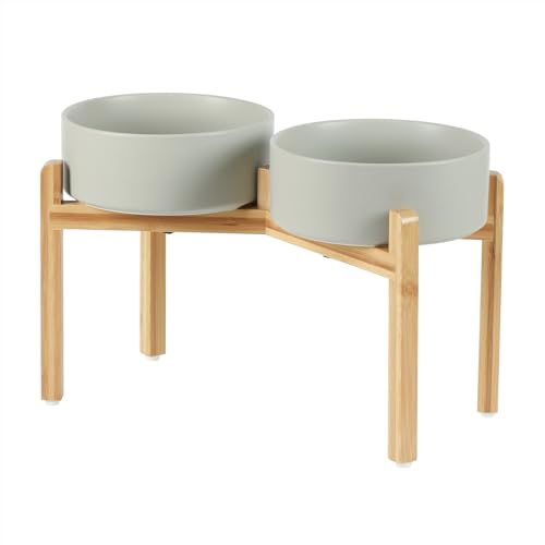 Double Bowls+ Stand - Grey