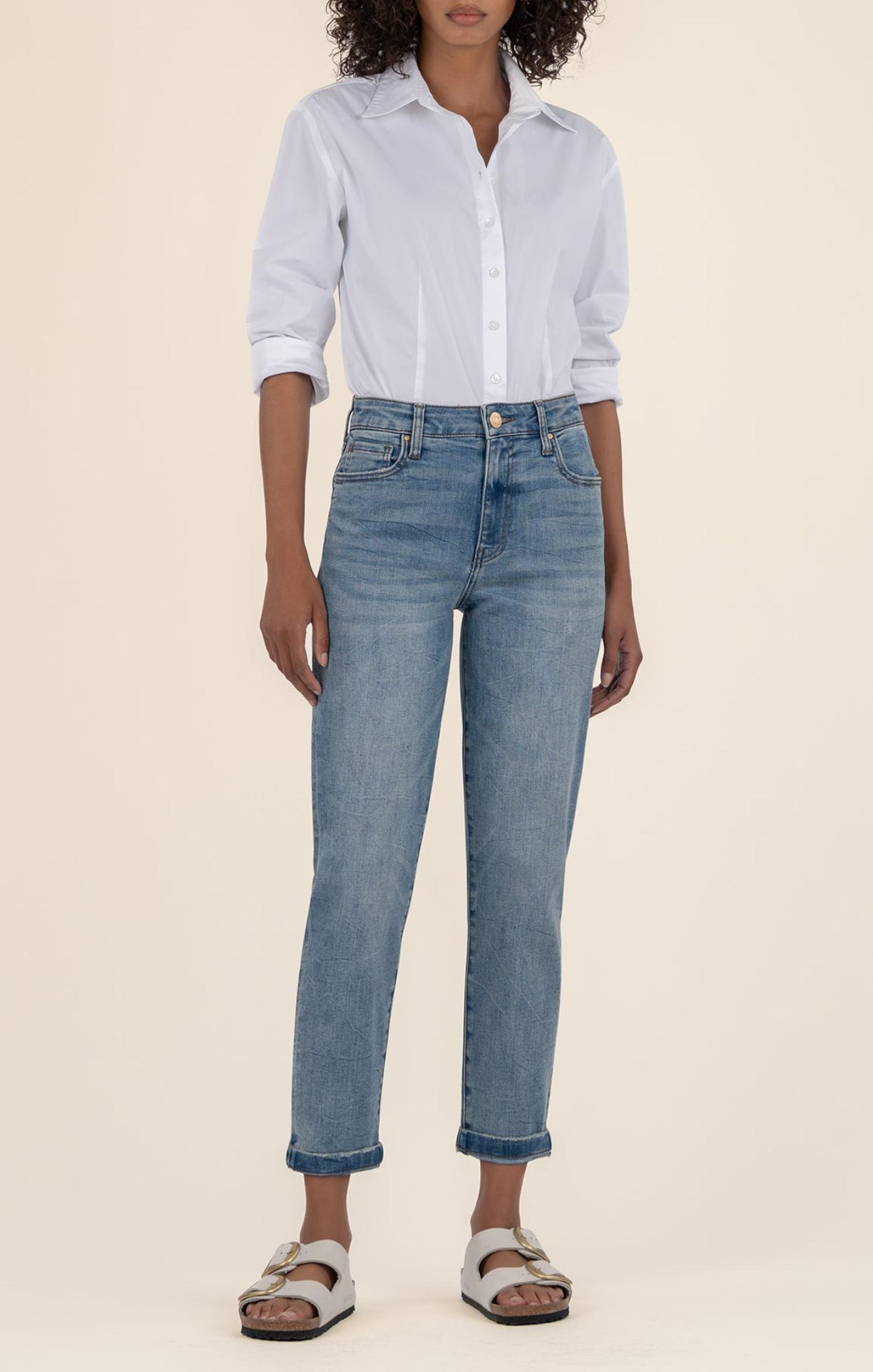 Stylish Sienna Baggy Boyfriend Crop Jeans - Trendy High Waist Distressed Denim Pants for Women | Perfect for Casual Outfits, Streetwear & Weekend Hangouts