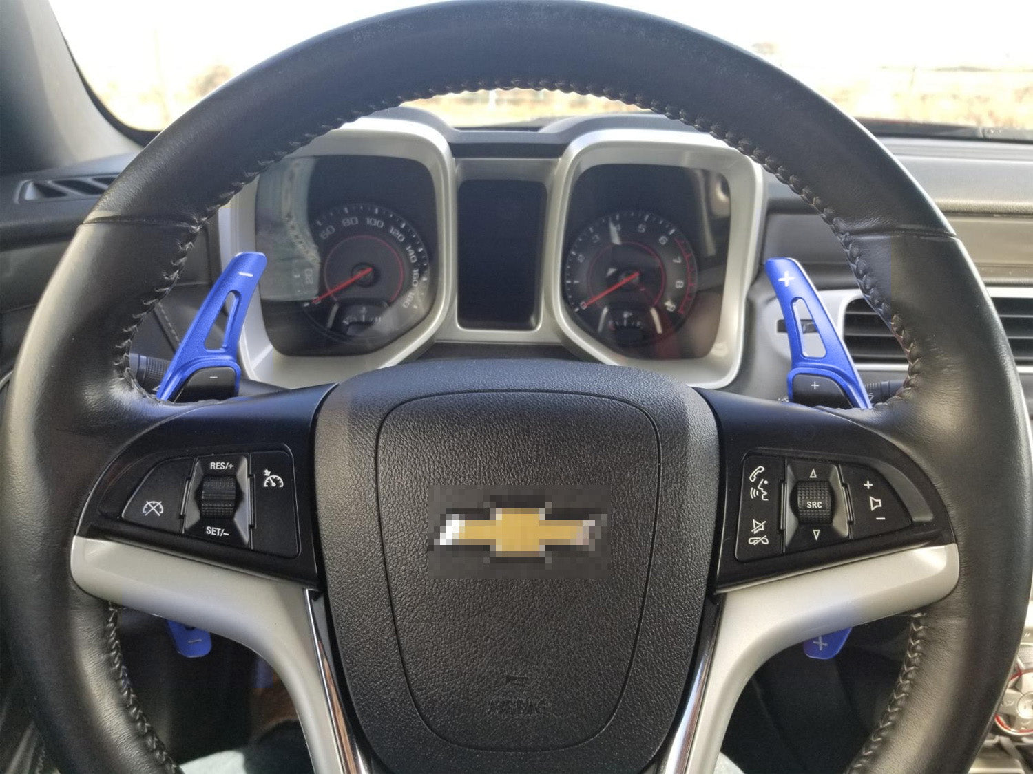 Blue Steering Wheel Paddle Shifter Extension for 2012-2015 Chevy Camaro & 2016-2019 Cadillac CT6 XT5 - Upgrade Your Driving Experience for Racing & Performance Enthusiasts