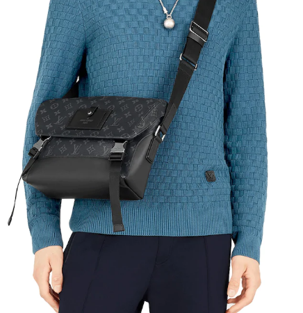 Louis Vuitton LV Messenger PM Voyager Monogram Eclipse Canvas Crossbody Bag - Stylish & Durable for Work, Travel & Everyday Use