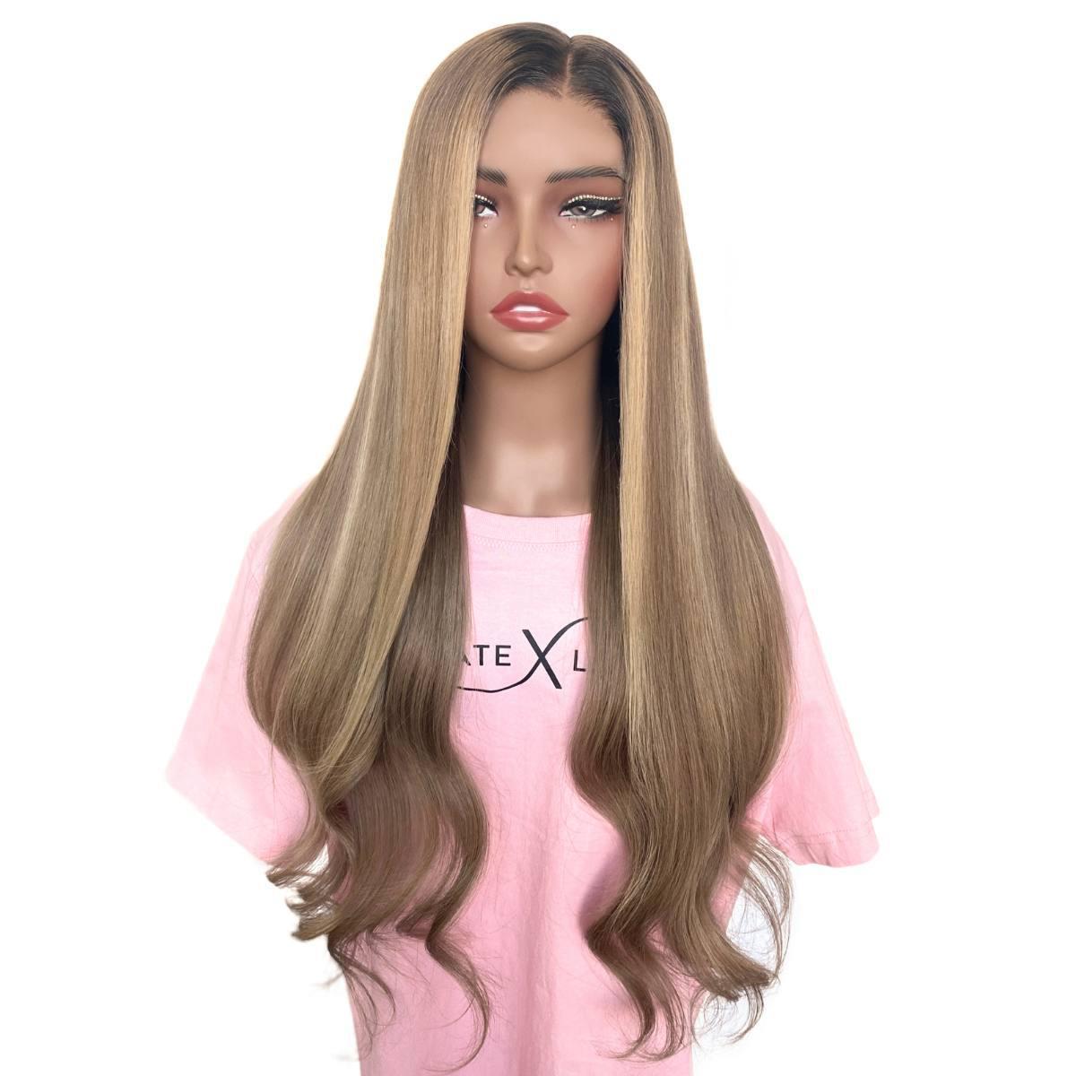 5x5 HD Lace Glueless Human Hair Closure Wig - Hazel Brown Professionally Colored 100% Virgin Hair | Perfect for Daily Wear, Special Occasions & Protective Styling