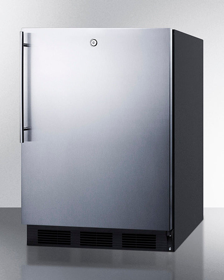 Accucold 24-Inch Wide Built-In All Refrigerator - ADA Compliant, Thin Handle, Energy Efficient, Stainless Steel (FF7LBLKBISSHVADA) - Perfect for Small Kitchens, Apartments, and ADA-Compliant Spaces