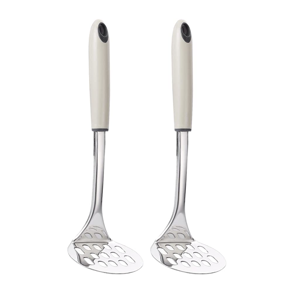 DOITOOL 2-Pack Heavy Duty Stainless Steel Potato Masher & Ricer - Perfect for Mashing Potatoes, Pumpkins, Baby Food - Ideal for Kitchen, French Press Cooking, and Homemade Purees