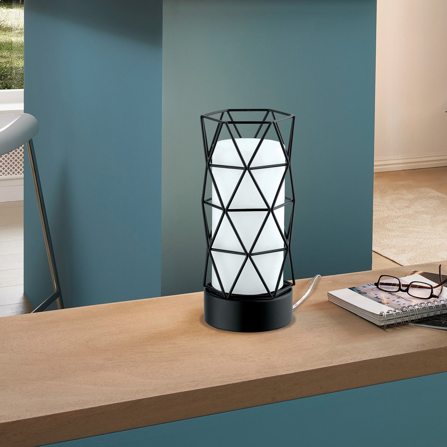 Estevau 2 Table Lamp - Modern LED Desk Light with Adjustable Brightness for Home Office, Bedroom Nightstand & Reading Nook