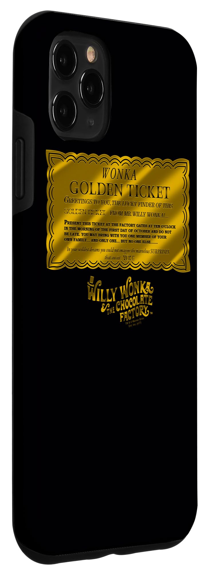 iPhone 11 Pro Max Case - Willy Wonka & The Chocolate Factory Golden Ticket Design - Protective Phone Cover for iPhone 11 Pro Max - Perfect for Movie Fans & Collectors