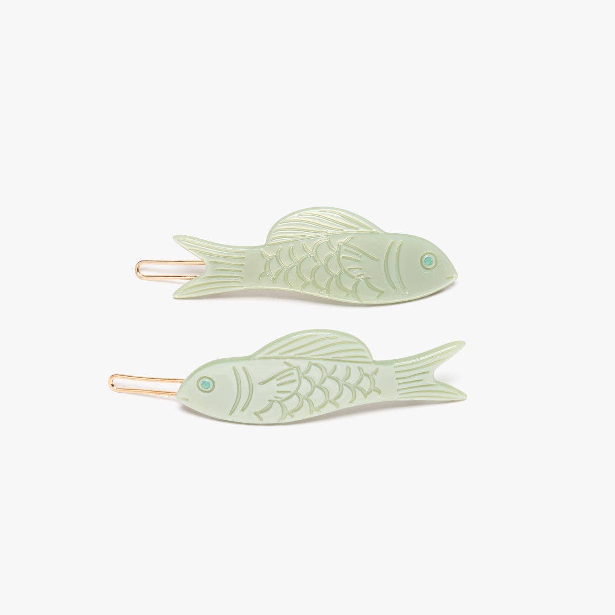 Elegant Jade Green Fish Hair Clip Set - Perfect for Weddings, Parties & Everyday Style