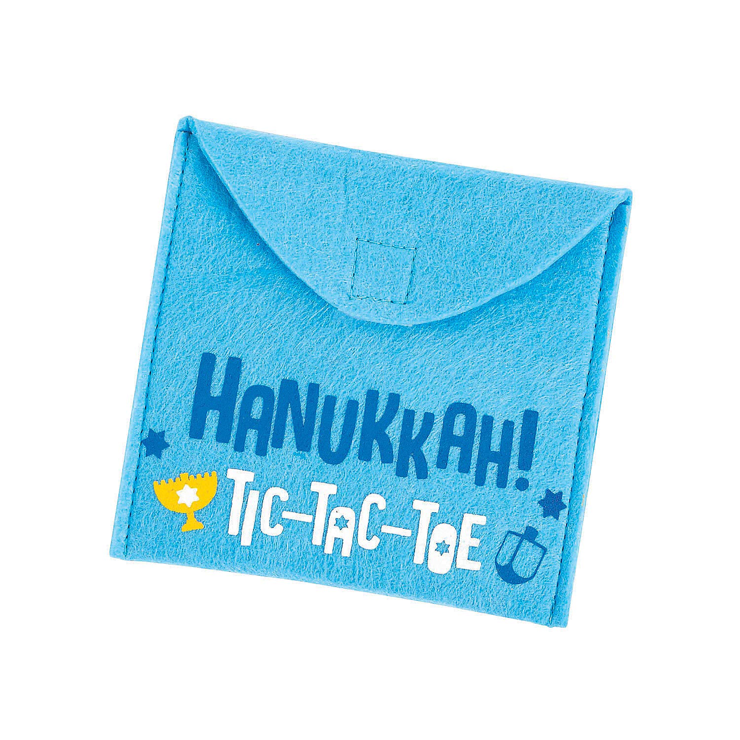 Fun Express Hanukkah Tic-Tac-Toe Game Set - 6 Piece Jewish Holiday Party Games for Kids & Adults - Perfect for Hanukkah Celebrations, Family Gatherings & Classroom Activities