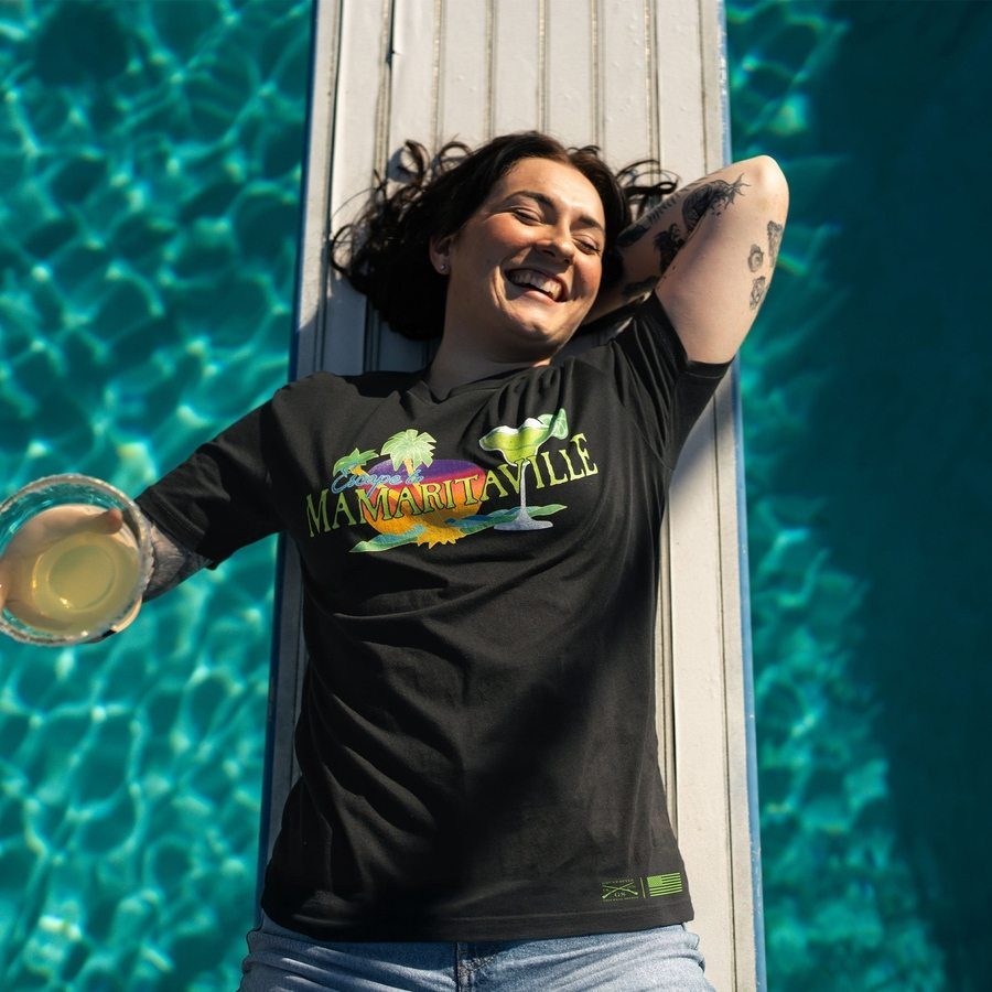 Women's Mamaritaville Boyfriend Fit T-Shirt - Soft Relaxed Fit Casual Tee for Everyday Wear | Perfect for Lounging, Running Errands & Weekend Outings