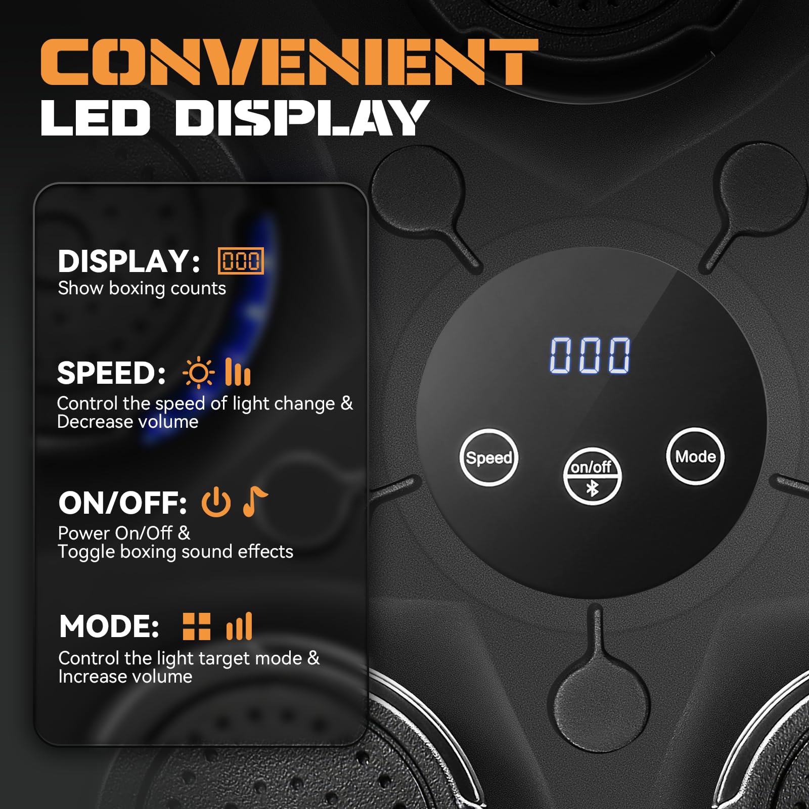 Upgraded Music Boxing Machine with LED Display & Adjustable Sound Effects - Punching Bag for Home Gym, Kids & Adults Training - Wall Mounted Boxing Equipment with Gloves - Perfect for Fitness, Stress Relief & Cardio Workouts