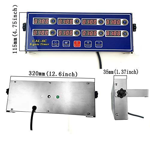 8-Channel Digital LED Kitchen Timer with Loud Adjustable Alarm - Stainless Steel Cooking Countdown Clock for Restaurants, Bakeries & Home Use - Perfect for Baking, Meal Prep & Commercial Kitchens